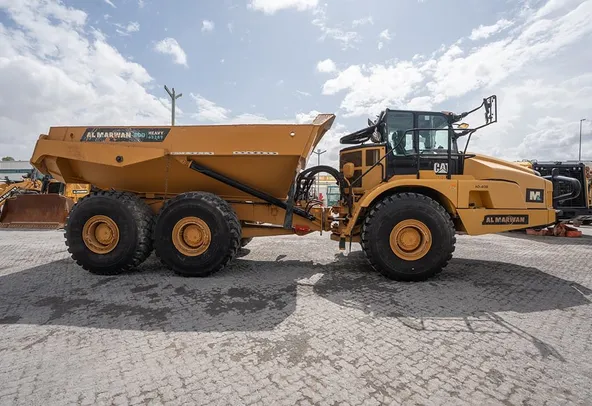 2020 Caterpillar 745 Articulated Dump Truck Right Side View