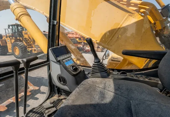 2017 Komatsu PC300-8MO Track Excavator Inside Cabin View
