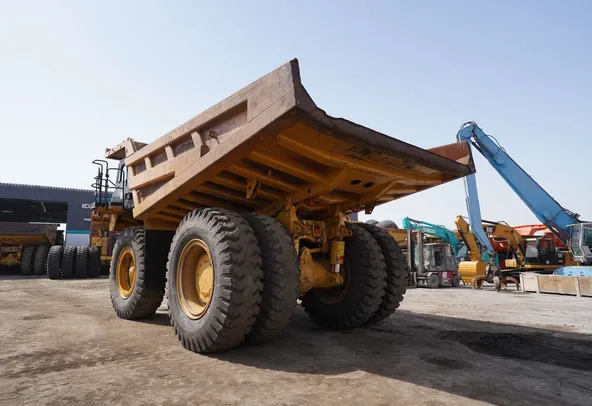2021 Cat 777E Mining Truck -Rear left view