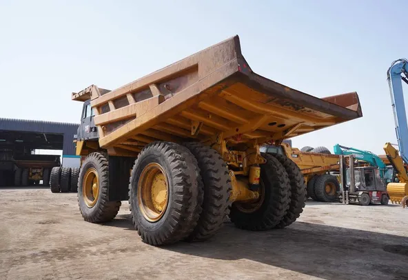 2021 Cat 777E Rigid Dumper Truck -Rear left view