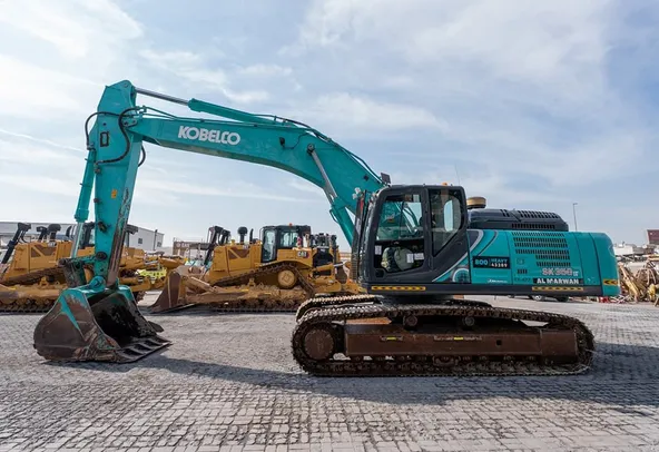 2021 Kobelco SK350LC-10 Track Excavator Left Side View