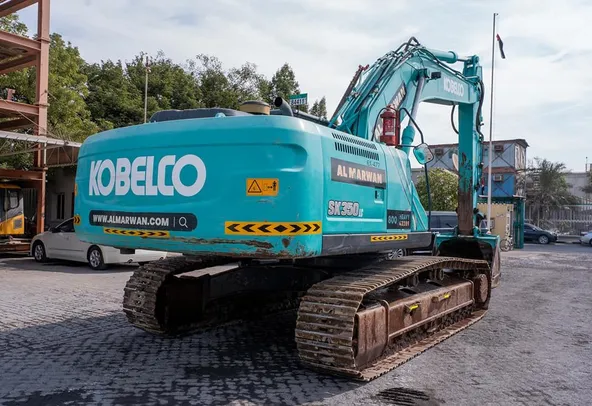 2021 Kobelco SK350LC-10 Track Excavator Rear Right View