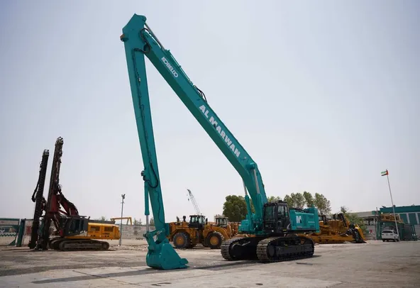 2022 Kobelco SK850LC Long Boom Excavator Front Left View - EX-0518