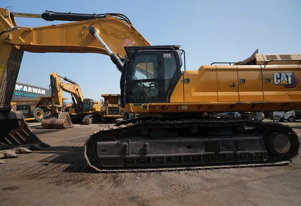 2022 Cat 395 Track Excavator Left Side View