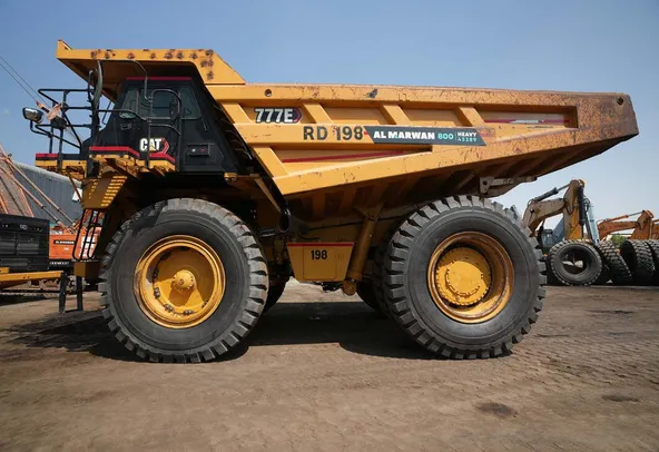 2022 Cat 777E Rigid Dump Truck Left Side View
