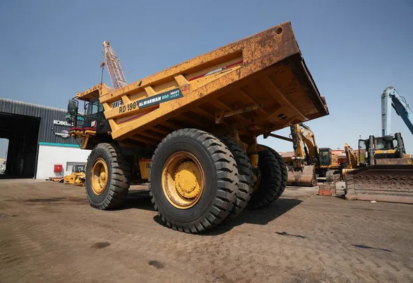 2022 Cat 777E Rigid Dump Truck Rear Left View
