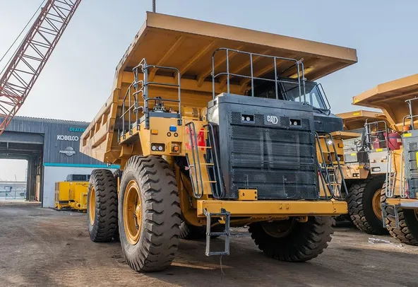 2022 Caterpillar 777 Rigid Dump Truck Front Right View