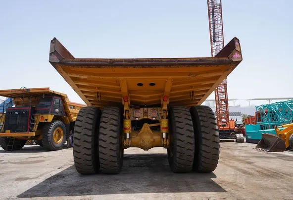 2022 Caterpillar 777E Rigid Dump Truck-Rear view