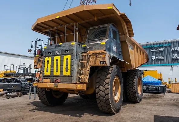 2022 Caterpillar 777E Rigid Dump Truck Front Left View