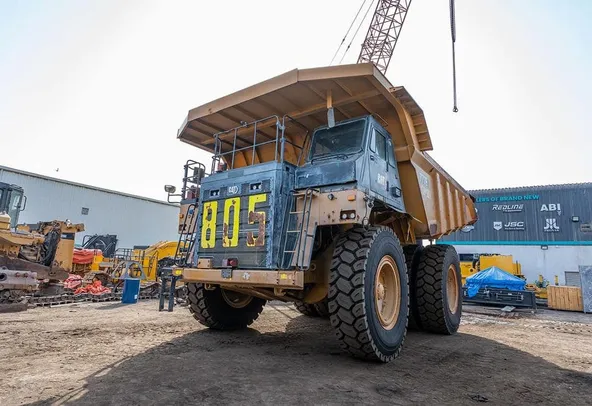 2022 Caterpillar 777E Rigid Dump Truck Front Left View