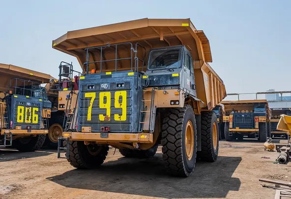 2022 Caterpillar 777E Rigid Dump Truck Front Left VIew