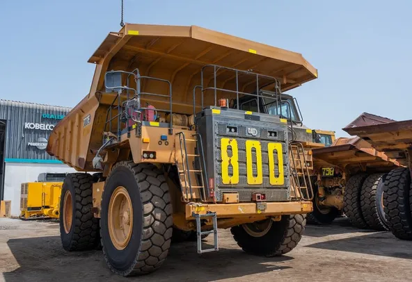 2022 Caterpillar 777E Rigid Dump Truck Front Right View