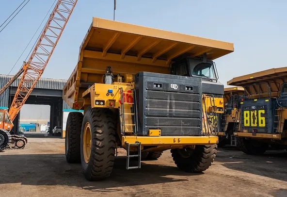 2022 Caterpillar 777E Rigid Dump Truck Front Right View