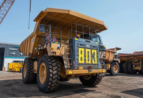 2022 Caterpillar 777E Rigid Dump Truck Front Right View