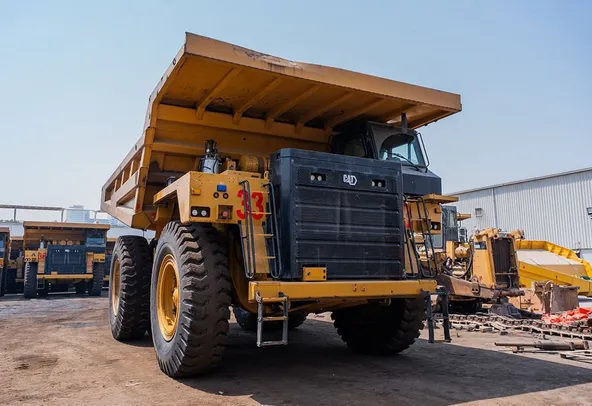 2022 Caterpillar 777E Rigid Dump Truck Front Right View