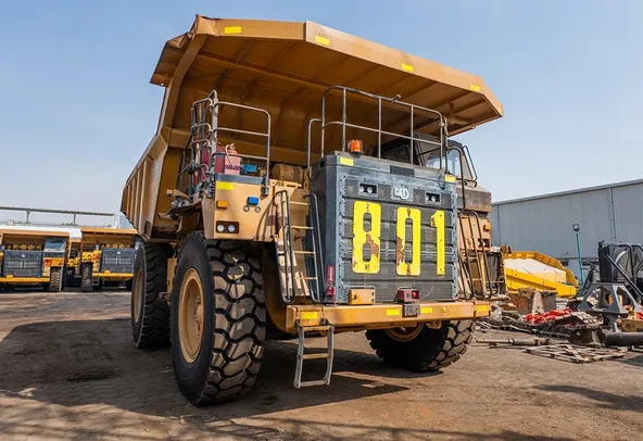 2022 Caterpillar 777E Rigid Dump Truck Front Right View