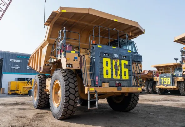 2022 Caterpillar 777E Rigid Dump Truck Front Right View