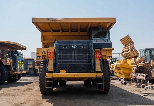 2022 Caterpillar 777E Rigid Dump Truck Front View