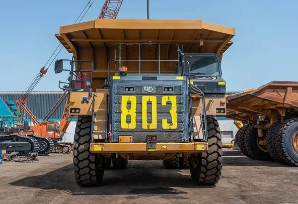 2022 Caterpillar 777E Rigid Dump Truck Front View