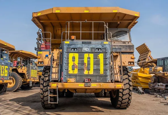 2022 Caterpillar 777E Rigid Dump Truck Front View