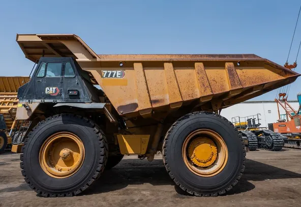 2022 Caterpillar 777E Rigid Dump Truck Left Side View