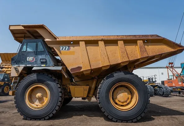 2022 Caterpillar 777E Rigid Dump Truck Left Side View