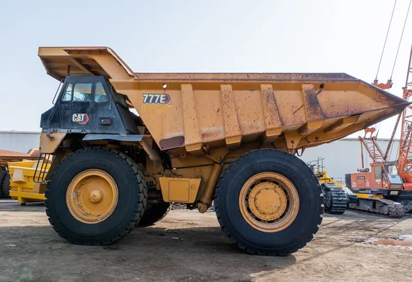 2022 Caterpillar 777E Rigid Dump Truck Right Side View