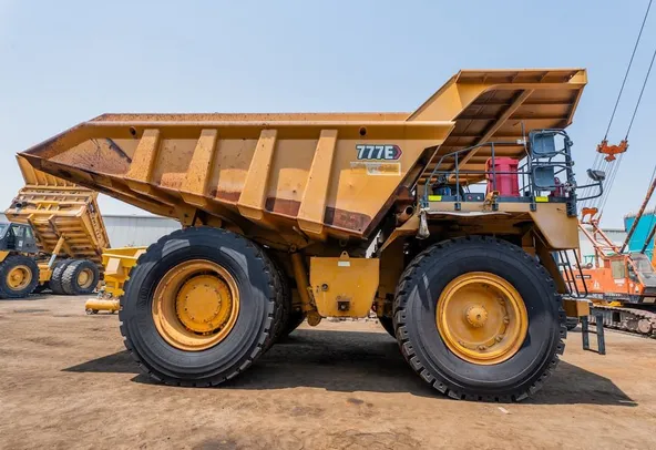 2022 Caterpillar 777E Rigid Dump Truck Right Side VIew