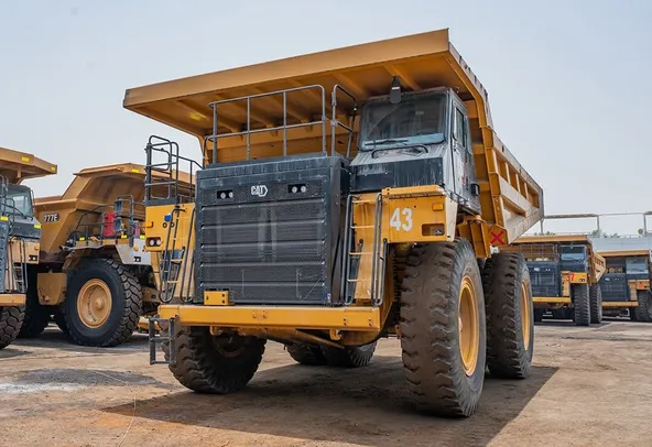 2023 Caterpillar 777 Rigid Dump Truck Front Left View