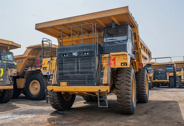2023 Caterpillar 777 Rigid Dump Truck Front Left View