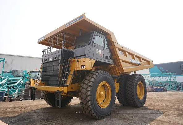 2023 Caterpillar 777 Rigid Dump Truck Front Left View