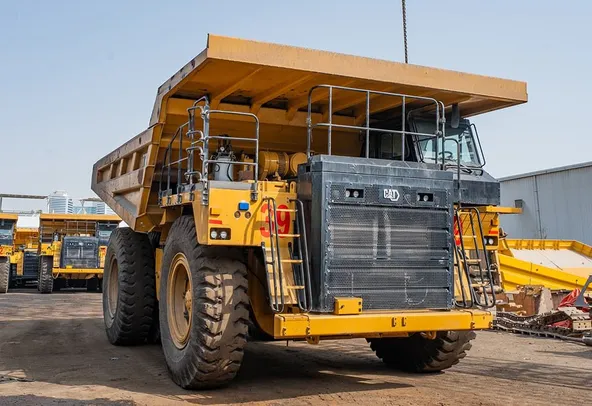 2023 Caterpillar 777 Rigid Dump Truck Front Right View