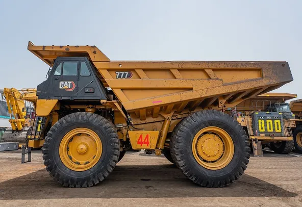 2023 Caterpillar 777 Rigid Dump Truck Left Side View