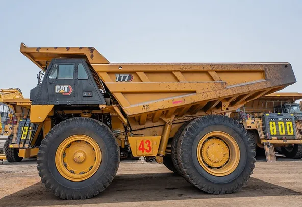 2023 Caterpillar 777 Rigid Dump Truck Left Side View