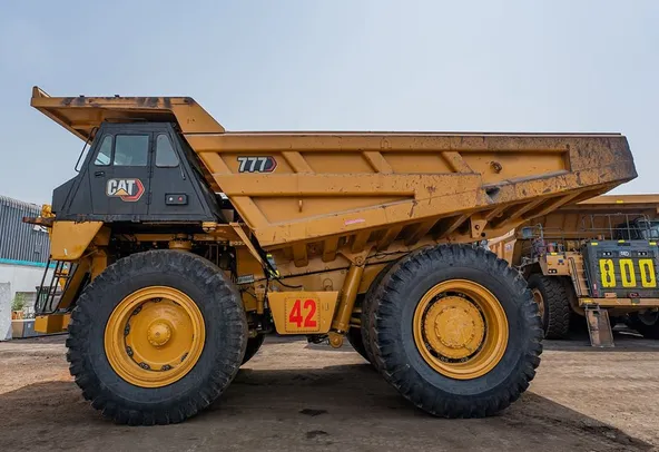 2023 Caterpillar 777 Rigid Dump Truck Left Side View