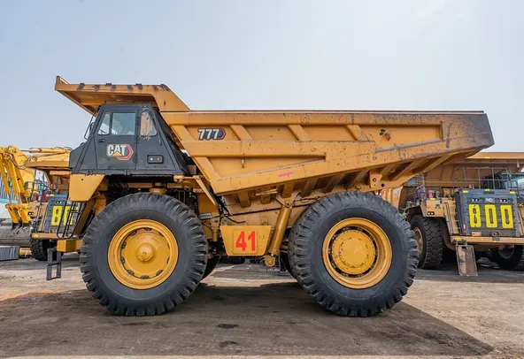 2023 Caterpillar 777 Rigid Dump Truck Left Side View