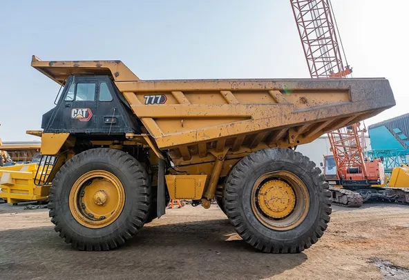 2023 Caterpillar 777 Rigid Dump Truck Left Side View