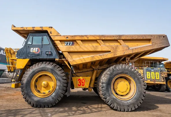 2023 Caterpillar 777 Rigid Dump Truck Left Side View