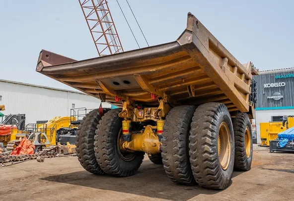 2023 Caterpillar 777 Rigid Dump Truck Rear Right View