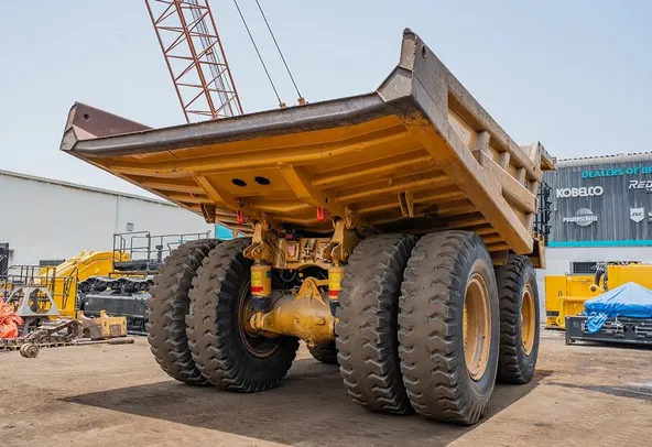 2023 Caterpillar 777 Rigid Dump Truck Rear Right View