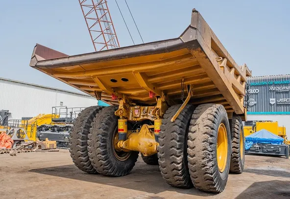 2023 Caterpillar 777 Rigid Dump Truck Rear Right View