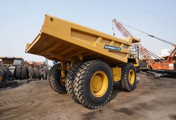2023 Caterpillar 777 Rigid Dump Truck Rear Right View