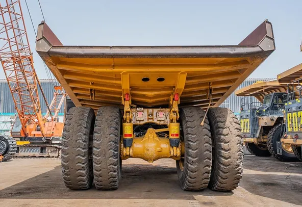 2023 Caterpillar 777 Rigid Dump Truck Rear View