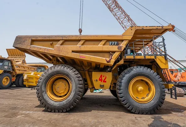 2023 Caterpillar 777 Rigid Dump Truck Right Side View