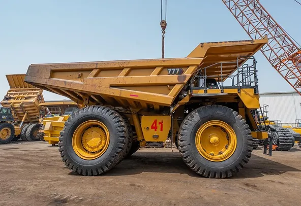 2023 Caterpillar 777 Rigid Dump Truck Right Side View