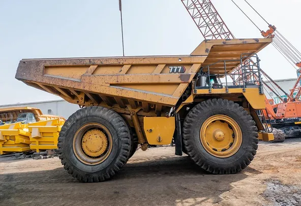 2023 Caterpillar 777 Rigid Dump Truck Right Side View