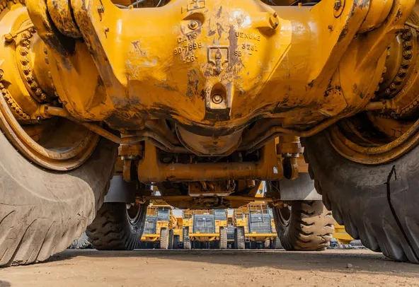 2023 Caterpillar 777 Rigid Dump Truck Under carriage View