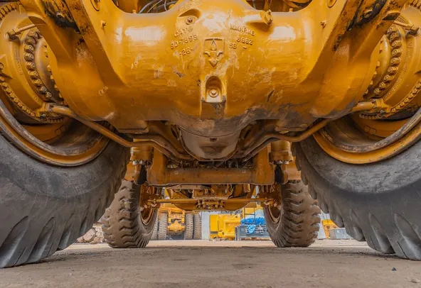 2023 Caterpillar 777 Rigid Dump Truck Under carriage View