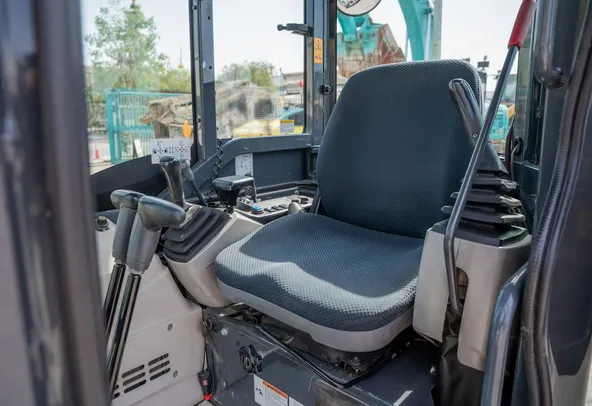 2023 Kobelco SK35SR-6 Mini Excavator Inside Cabin View