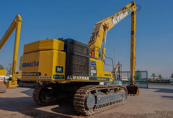 2023 Komatsu PC850-8R1 Long Boom Excavator Rear Right View